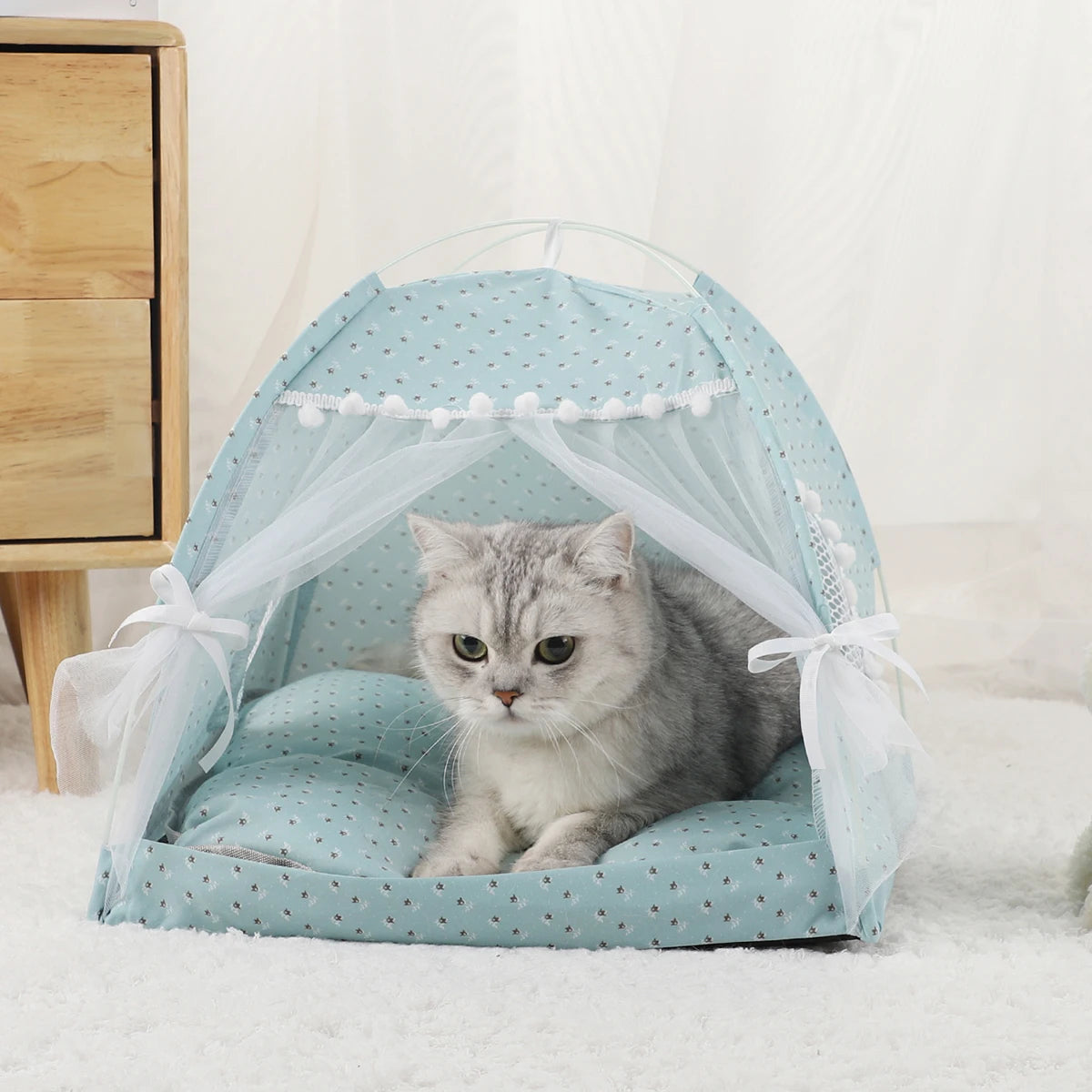 Clamshell Cat Tent Bed