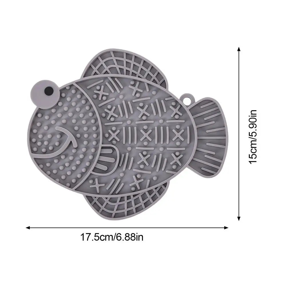 Fish Shape Dog Slow Feeder Mat