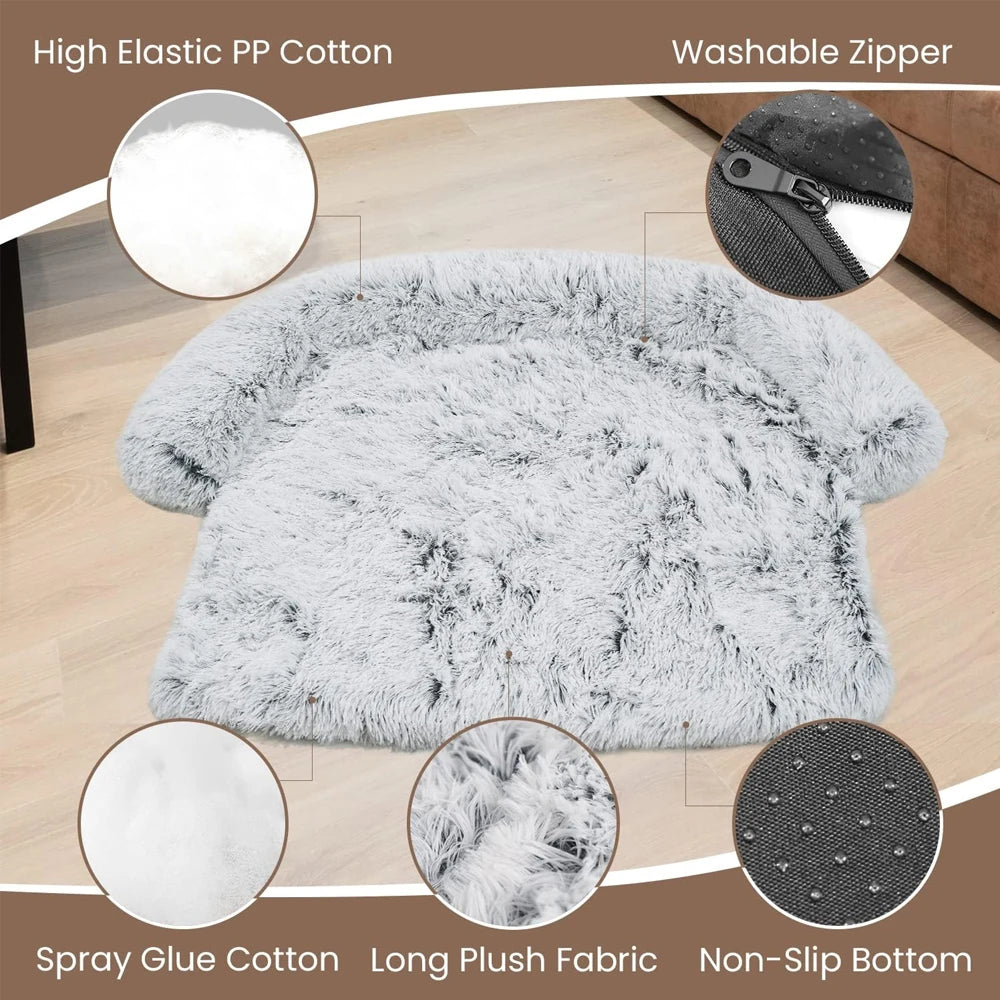 Fluffy Plush Washable Dog Bed