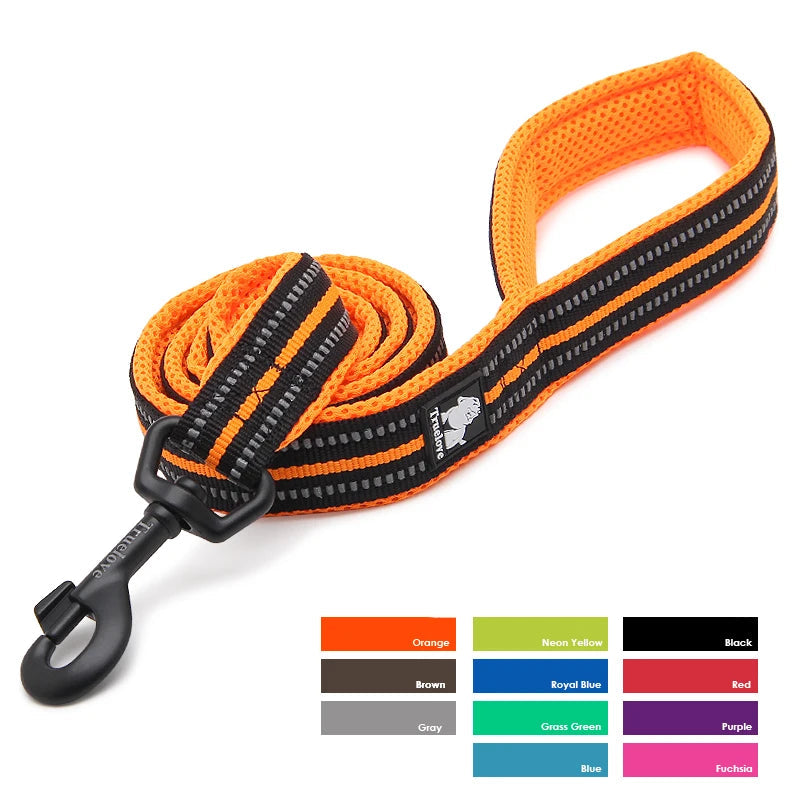 Dog Reflective Mesh Padded Leash