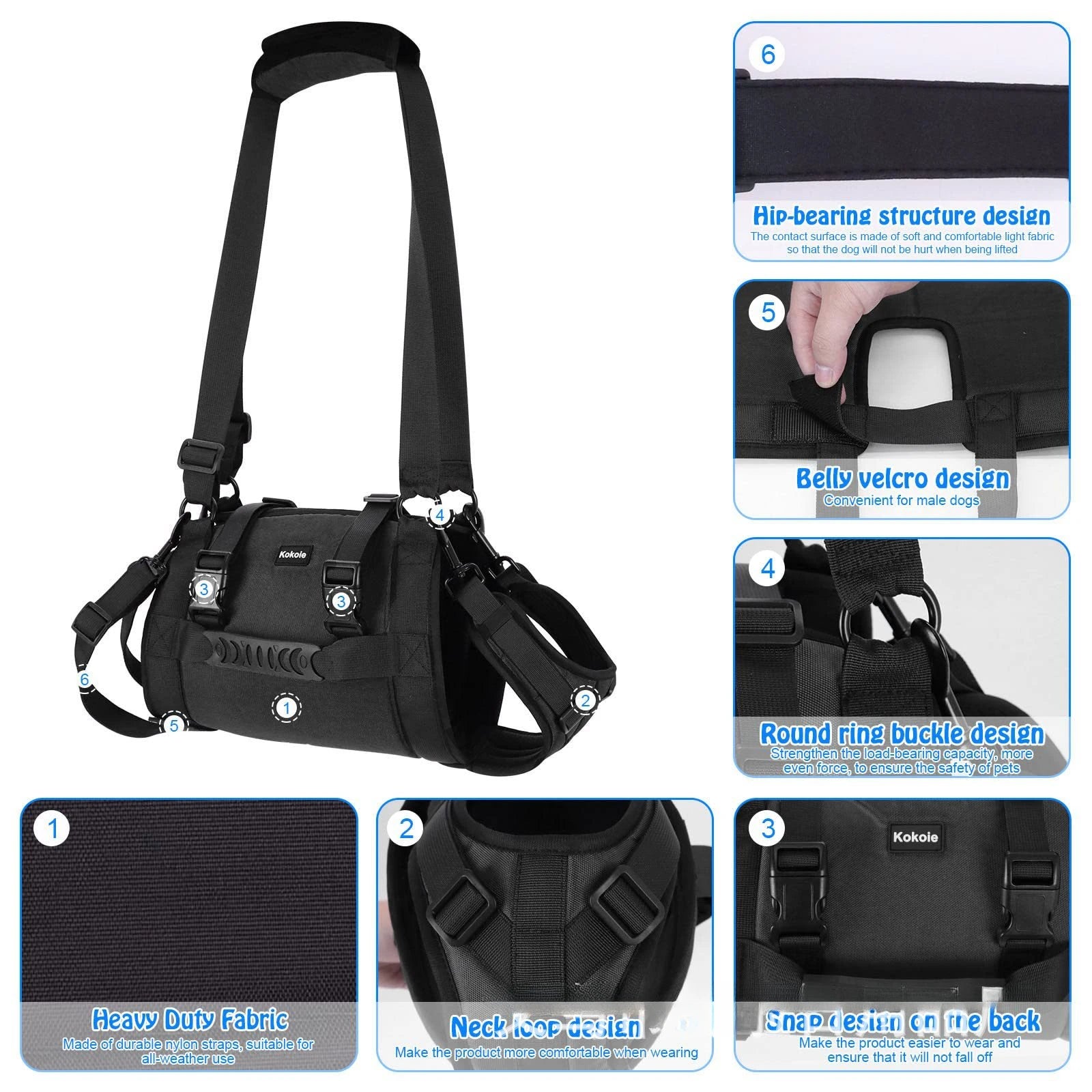 Breathable Dog Lift Harness