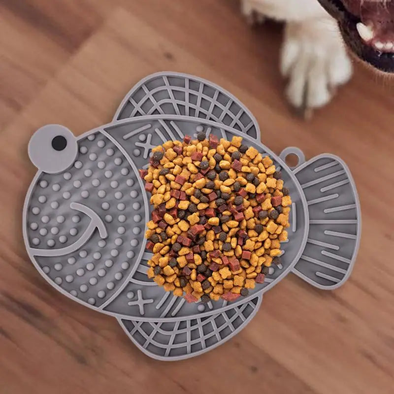 Fish Shape Dog Slow Feeder Mat